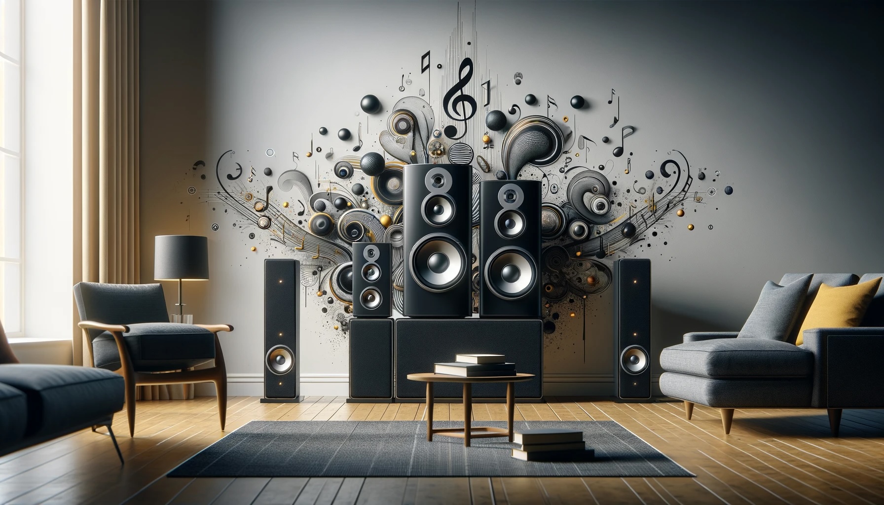 Sonos blog An artistic display of speakers and audio elements