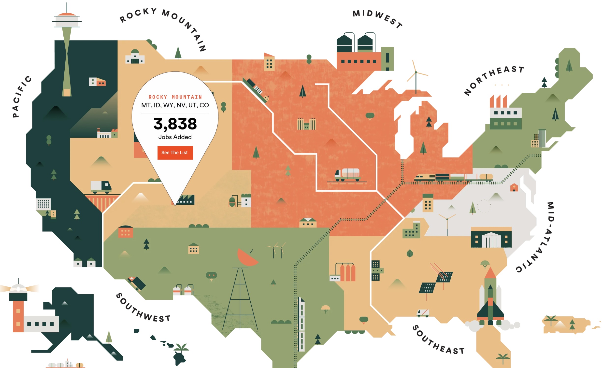 Inc. 2024 Regionals Graphic of the Regions Inc. seperated the country into.