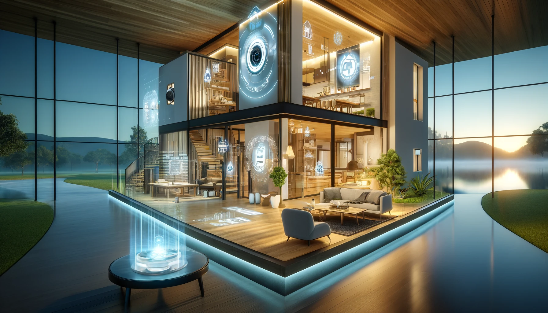 DALL·E 2024-04-22 16.14.01 – Create a compelling cover image for the blog titled ‘Reimagining Safety_ How Smart Home Security Solutions Offer Peace of Mind in a Modern World’. The